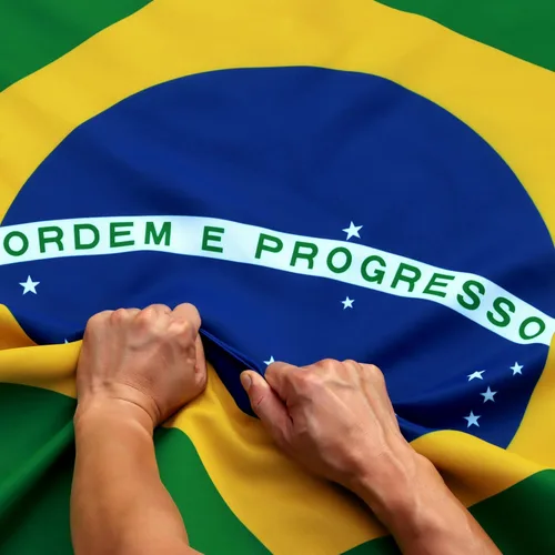 Miniatura 8 de Anley Paquete de 2 banderas de Brasil Fly Breeze de 3 x 5 pies, color vivo y a prueba de decoloración, cabecera de lona y doble costura, banderas