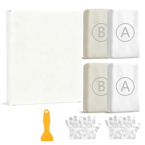 Masilla epoxi – 14.11 oz de arcilla epoxi blanca AB de reparación rápida, alta resistencia de 2 partes de relleno para arreglar fugas, grietas,