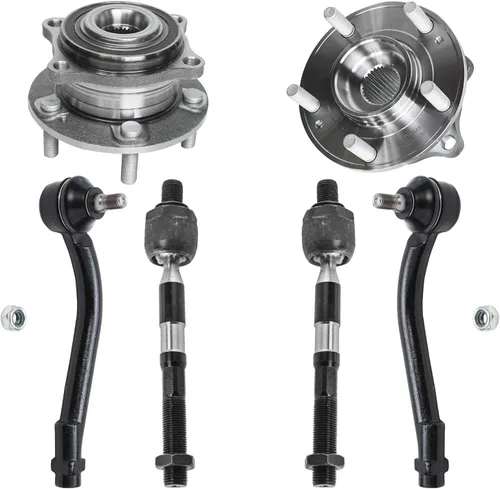 Miniatura 18 de Detroit Axle - Kit de nudillos de dirección delantera izquierda para Ford Edge Lincoln MKX 07-10, cojinete de rueda del lado del conductor, nudillo