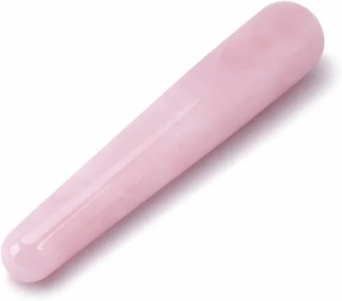 Varita de masaje de piedra, varita de masaje de cristal, 3.93 pulgadas de cuarzo natural, varita de masaje facial, herramienta de masaje de palo