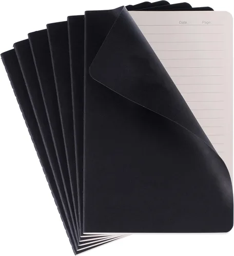 TWONE Paquete de 6 cuadernos – 60 páginas rayadas/30 hojas, diario de tapa suave de papel grueso premium para viajes, oficina, trabajo, oficina,