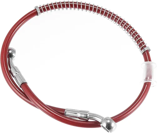 Miniatura 8 de Motoforti 23.62 pulgadas de longitud 0.394 in ID motocicleta línea de freno hidráulico tubo de manguera de aceite de acero inoxidable trenzado cable