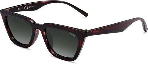 Miniatura 13 de SOJOS Gafas de sol polarizadas cuadradas estrechas estilo ojos de gato para mujeres, retro, modernas, para conducir SJ2169