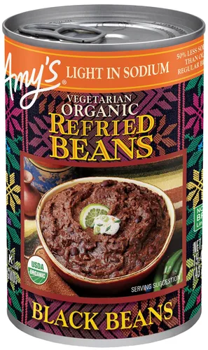 Miniatura 11 de Amy's Frijoles refritos orgánicos enlatados, frijoles tradicionales ligeros en sodio, veganos sin gluten y vegetarianos, 15.4 onzas (paquete de 12)