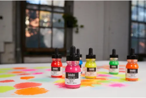 Miniatura 6 de Liquitex Tinta acrílica profesional, frasco de 1 oz (30 ml), color rosa fluorescente
