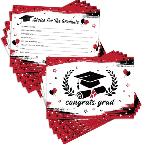 Miniatura 8 de Funrous 64 tarjetas de consejos 2026, suministros para fiesta de graduación, tarjetas de graduación de deseos a granel, felicitaciones de graduación