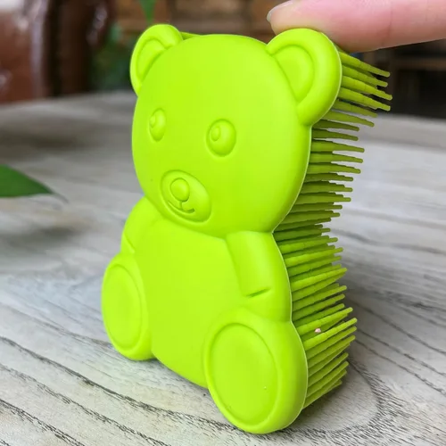 Miniatura 45 de Cepillo sensorial prémium para niños o autismo, limpiador corporal de silicona suave, 2 en 1, cepillos sensoriales para terapia ocupacional, esponja