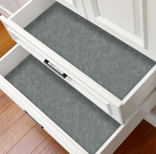 Miniatura 7 de Yasinet Papel tapiz removible para despegar y pegar, moderno, color gris y verde en relieve, grueso autoadhesivo texturizado papel de contacto