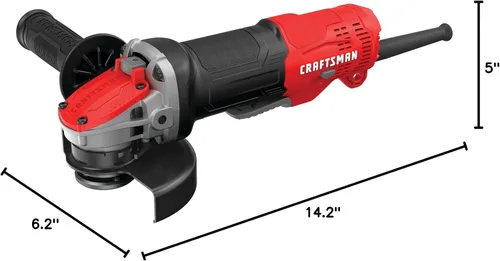 Miniatura 17 de CRAFTSMAN Amoladora angular, pequeña, 4-1/2 pulgadas, 7.5 amperios, con cable (CMEG200)