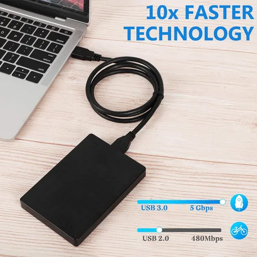 Miniatura 4 de ITD ITANDA Cable USB 3.0 Micro, 3.3 pies, Cable de Disco Duro de Alta Velocidad y Alta Resistencia, Cable USB 3.0 A a Micro B Compatible