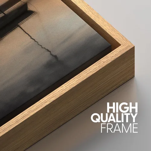 Miniatura 387 de SIGNWIN Lienzo enmarcado para pared, arte con pinceladas de flujo neutro en tonos beige abstractos, ilustraciones, arte moderno, decorativo