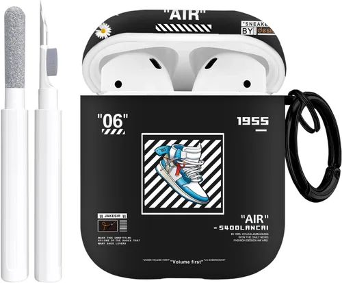 Miniatura 14 de Gedicht Compatible con fundas protectoras Apple Airpods de 2ª generación, zapatos deportivos de baloncesto y fútbol, repuesto suave de TPU