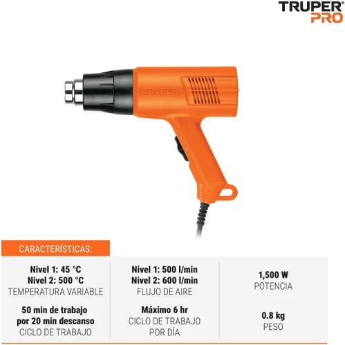 Miniatura 3 de Pistola de calor profesional 1500 W
