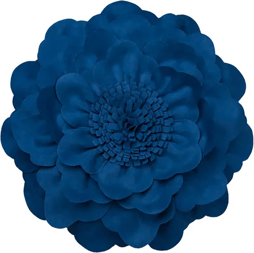 Miniatura 17 de JWH Funda de Almohada con Flores en Relieve Decorativa Floral Cojín Redondo Hecho a Mano para Casa Cama Sofá, 14 Pulgadas, Gris Morado
