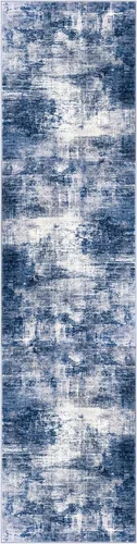 Miniatura 889 de IOHOUZE Alfombra abstracta lavable de 3 x 12 pies para pasillos, antideslizante para cocina, camino de entrada de lana sintética para interiores