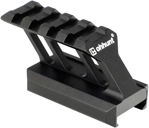 Miniatura 4 de ohhunt Montaje en elevador 1 pulgada de altura Picatinny Rail Voladizo Diseño Negro