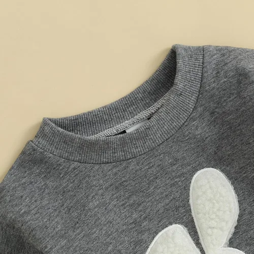 Miniatura 6 de FYBITBO Sudadera de cuello redondo para bebé niña y niño, mameluco de burbujas, camisa de manga larga, traje de San Valentín, ropa de otoño