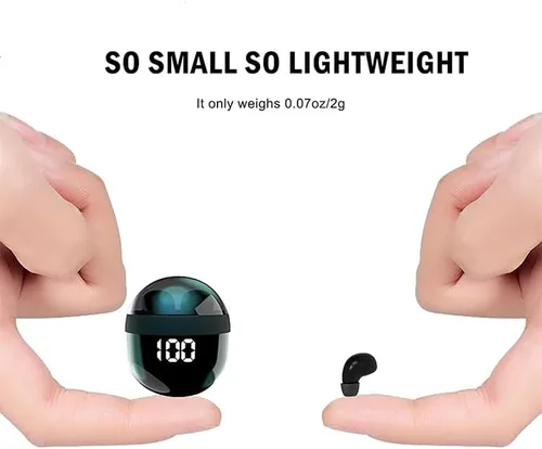 Miniatura 2 de Los mini auriculares invisibles más pequeños inalámbricos Bluetooth, de perfil bajo, micro pequeños, discretos, ocultos, para el trabajo