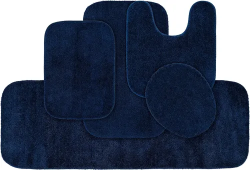 Miniatura 44 de Garland Rug 2 alfombras de baño tradicionales de nailon lavables color morado (17 x 24 pulgadas, 21 x 34 pulgadas), suaves, absorbentes y elegantes