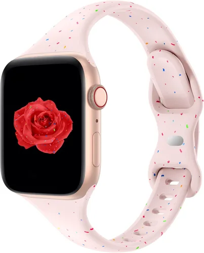Miniatura 29 de Acrbiutu - Correas compatibles con Apple Watch de 38, 40, 41, 42, 44, 45, 46 y 49 mm, delgada, de silicona, para iWatch serie Ultra, 10, 9, 8, 7, 6