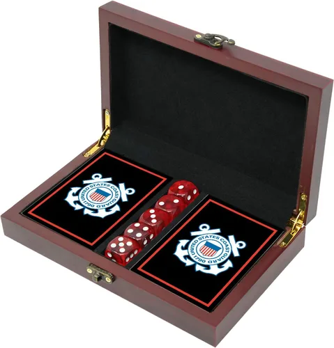 Miniatura 42 de Juego de regalo del ejército de los Estados Unidos Juego de cartas y dados Tarjetas de insignia de rango del ejército Regalos del ejército