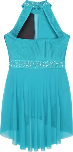 Miniatura 34 de CHICTRY Kids Girls Sparkly Rhinestone Ballet Gymnastics Leotards Modern Lyrical Dance Costume