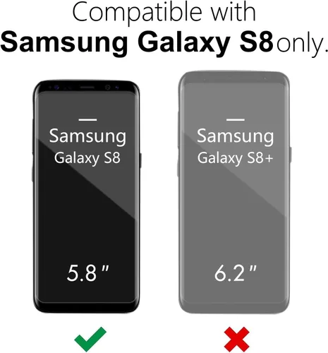 Miniatura 2 de oakxco Funda para teléfono Samsung Galaxy S8 de silicona líquida, delgada y fina de gel de goma suave TPU cubierta protectora simple llana