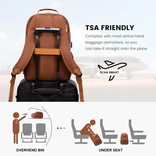 Miniatura 7 de LOVEVOOK Mochila de Viaje para Laptop Bolso para Mujeres Trabajo Negocios Bolsas de Computadora, 15,6 pulg.