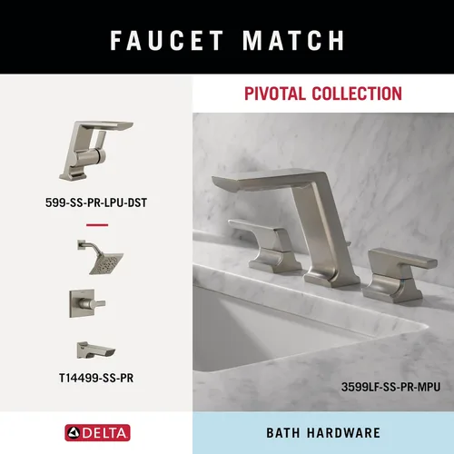 Miniatura 4 de Delta 79918-SS Pivotal - Toallero de montaje en pared de 18 pulgadas para baño, accesorio de acero inoxidable