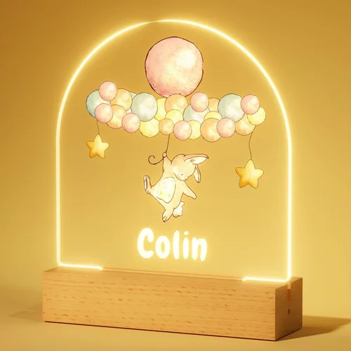 Miniatura 17 de Luz nocturna personalizada, luz nocturna acrílica Koala, regalos personalizados para niños, nombre personalizado, brillo ajustable, alimentación