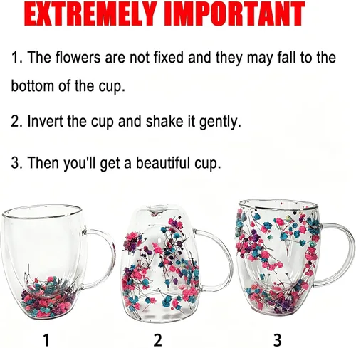 Miniatura 3 de NBHUZEHUA Juego de 2 Tazas de Café de Doble Pared, Juego de Tazas de Vidrio Aisladas, Recién Casados, Compromiso, Aniversario, para Él y Ella