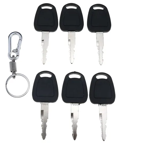 Miniatura 2 de 6X F900 Llaves de encendido con llavero para Doosan/Daewoo Terex Bobcat Excavadora Modelo K1009605 K1009605B