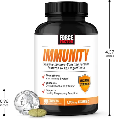 Miniatura 9 de Force Factor Inmunidad, paquete de 2, refuerzo de apoyo inmunológico con saúco y 1000 mg de vitamina C, más vitamina D, zinc, probióticos