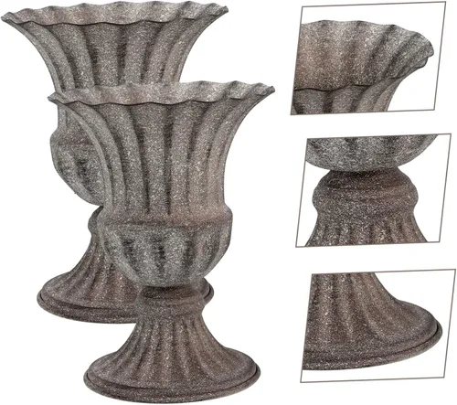 Miniatura 5 de Soporte de escritorio para jarrón conmemorativo de cementerio, soporte de escritorio, jarra de agua, tumba, florero, urna, urna de hierro, maceta