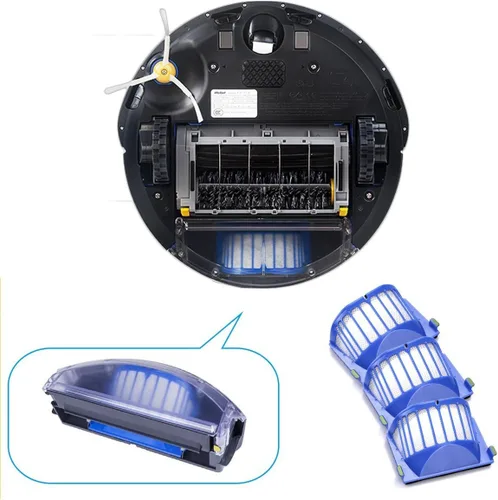 Miniatura 2 de DLD Accesorio para Irobot Roomba 600 610 620 650 Series Kit de piezas de repuesto para aspiradoras, incluye 3 filtros, cepillo lateral y 1 cepillo