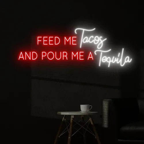 Miniatura 11 de Letrero de neón con texto en inglés «All You Need Is Tequila» de 23 pulgadas, para decoración de pared para el hogar, bar, pub, club