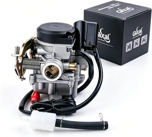 Glixal GY6 50cc 60cc 80cc 100cc CVK Carburador con choque electrónico para la 139QMB 139QMA Scooter china ciclomotor ATV Go-Kart, 20mm
