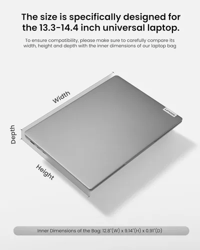 Miniatura 9 de tomtoc Funda protectora 360 para laptop Lenovo, HP, ASUS, Dell, Acer Laptop Ultrabook, resistente al agua, a prueba de golpes, con bolsillo