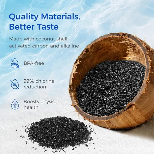 Miniatura 6 de Sistema de filtración de agua por gravedad alcalina de 8 etapas de 3.0 galones - Sistema de encimera de acero inoxidable 304 con 4 filtros