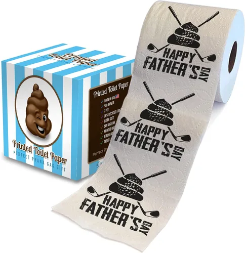 Miniatura 17 de Printed TP Rollo de papel higiénico con estampado de dibujos animados para el Día del Padre, divertido regalo de broma, regalos lindos para papá