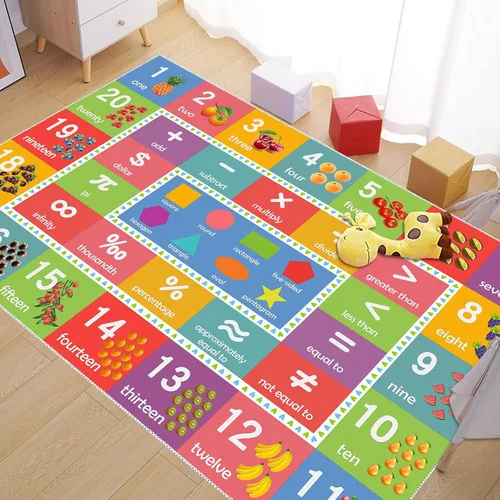 Miniatura 32 de ABC - Alfombra educativa del alfabeto, alfombra de juego de 4 x 6 pies para niños, sala de juegos, tapete antideslizante para niños y niñas Alphabet