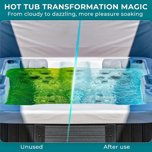 Miniatura 5 de POOLACC Clarificador de agua para spa, bañera de hidromasaje o piscina, limpia el agua nublada, mejora la eficiencia del filtro, mantiene el pH