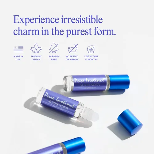 Miniatura 7 de Pure Instinct SURRENDER Roll-On The Original - Perfume de aceite corporal con infusión de feromonas EdP Perfume – para mujer – Preparado para la TSA