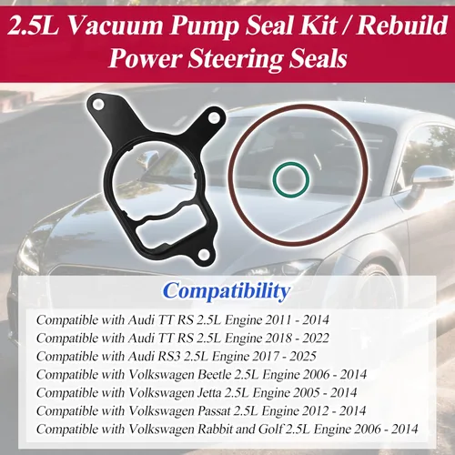 Miniatura 6 de Kit de sello de bomba de vacío de 2,5 L/sellos de dirección asistida de reconstrucción compatibles con Volkswagen Jetta, Beetle, New Beetle, Golf