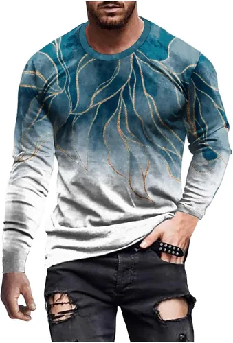 Miniatura 5 de Camisetas de diseñador para hombre, diseño de moda, estampado gráfico 3D, manga larga, casual, para entrenamiento, tallas grandes, para otoño