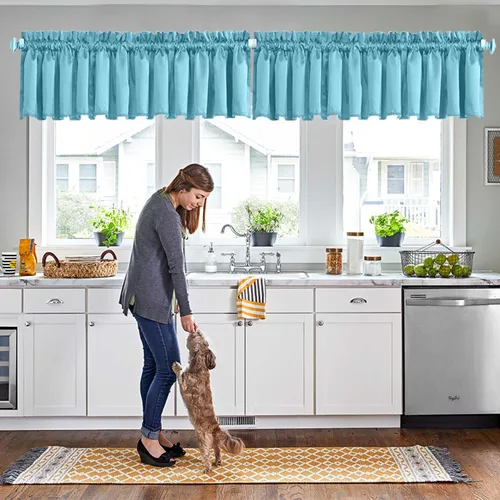 Miniatura 49 de Cortinas de cocina negras Ladity - 2 paneles de cortinas cortas opacas, 36 pulgadas, privacidad, niveles de café, cortinas de granja para ventana