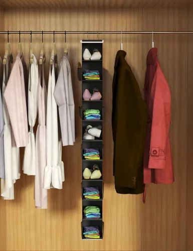 Miniatura 2 de Organizador de zapatos colgante para armario, organizadores de zapatos de 10 niveles y almacenamiento, soporte para zapatos que ahorra espacio