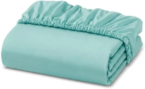 Sábana bajera ajustable de lujo suave de 600 hilos, 100% algodón egipcio, sábana bajera ajustable individual con elástico alrededor, se adapta a