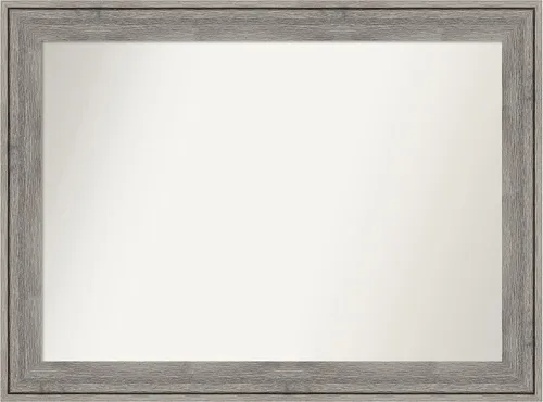Miniatura 460 de Amanti Art Espejo de pared personalizado no biselado (24.5 x 24.5 pulgadas), marco gris marrón alta, varios tamaños personalizados, espejo de baño