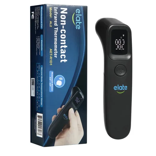 Elate Termómetro de frente sin contacto de grado médico para adultos y niños, termómetro infrarrojo digital sin contacto para bebés/recién nacidos,